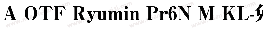 A OTF Ryumin Pr6N M KL字体转换